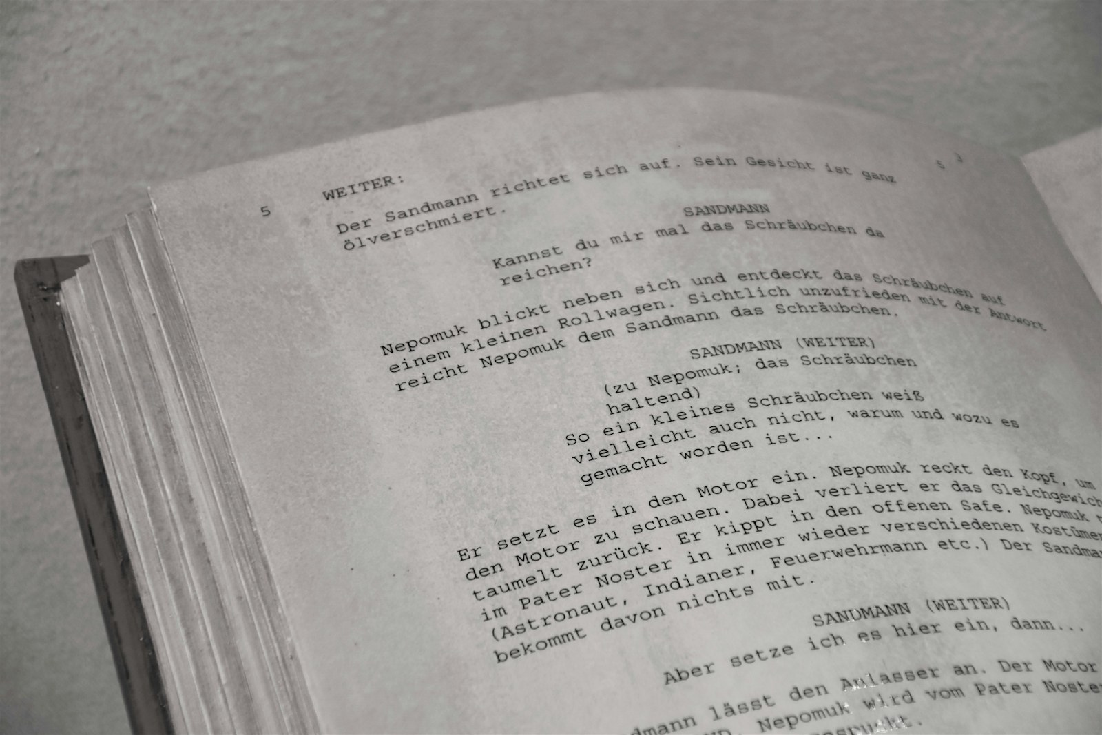 Book and screenplay for publishing design